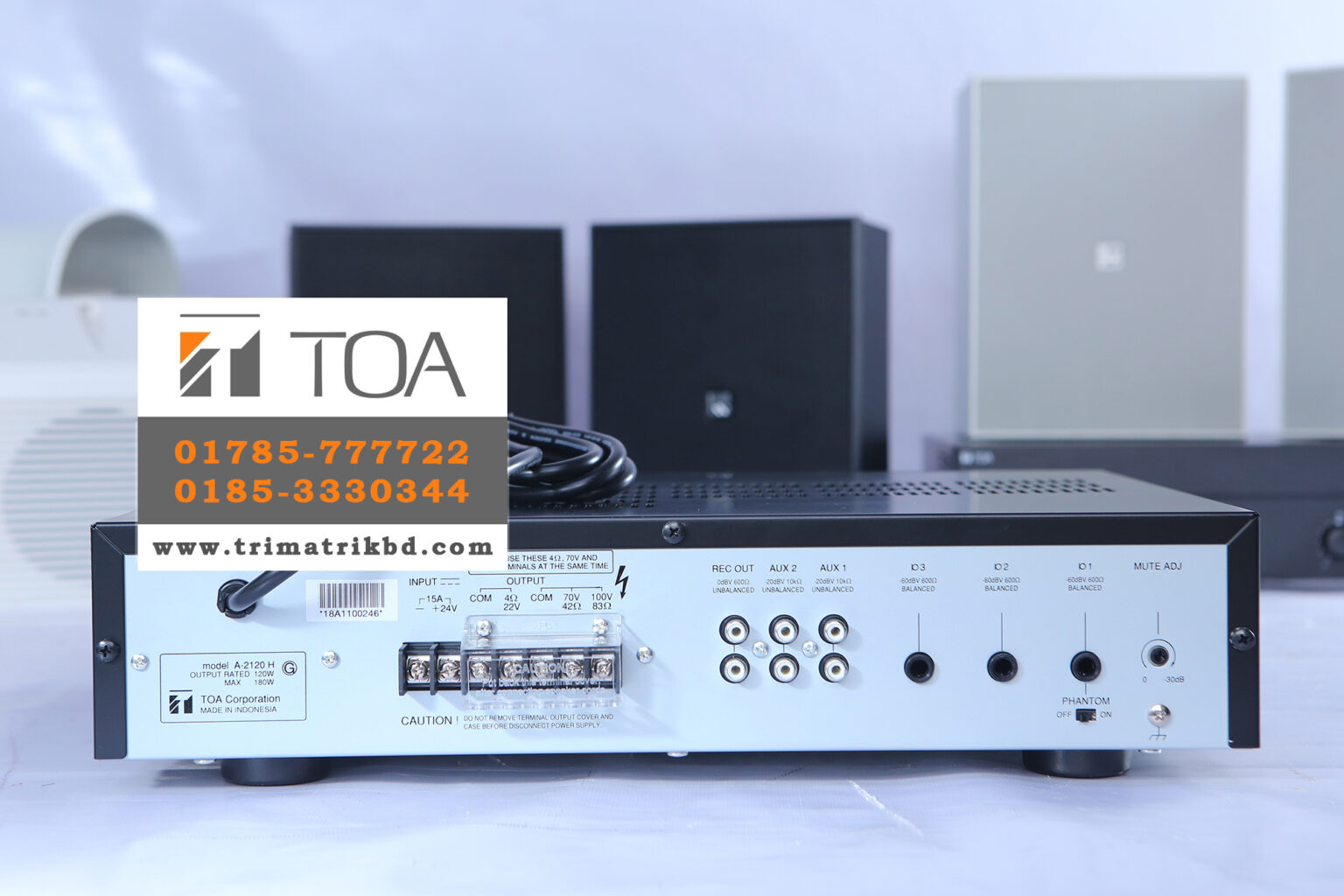 TOA A-2120 (120Watts) Mixer Power Amplifier | TOA A-2120 in BD