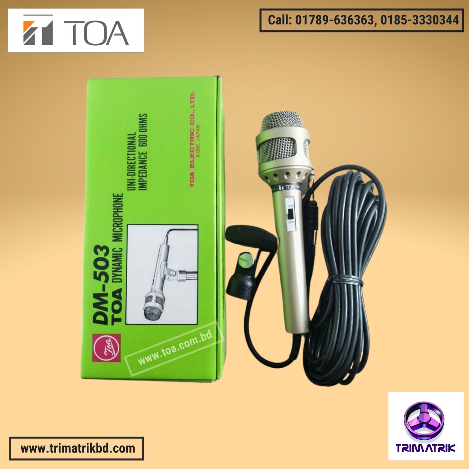 TOA DM503 Dynamic Microphone TOA Bangladesh PA System Supplier